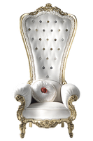 a white velvet throne